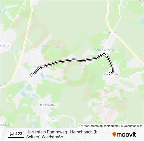 Автобус 423: карта маршрута