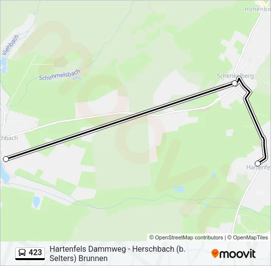 423 Bus Line Map