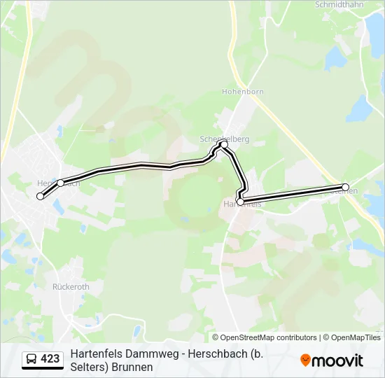 423 Bus Line Map