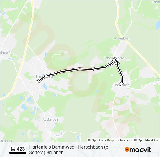 423 Bus Line Map