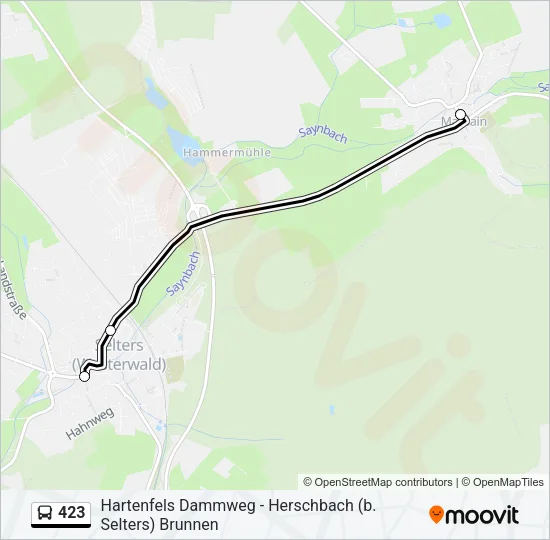 423 Bus Line Map
