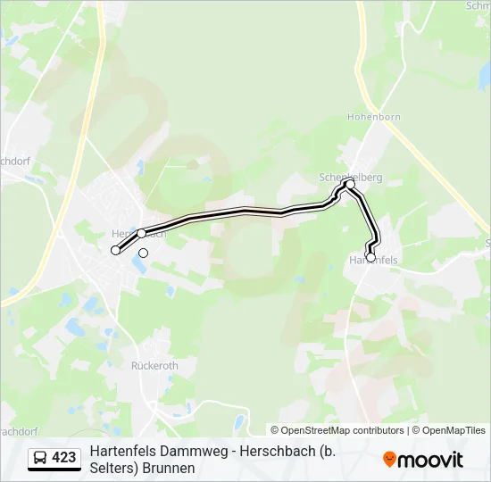 423 Bus Line Map