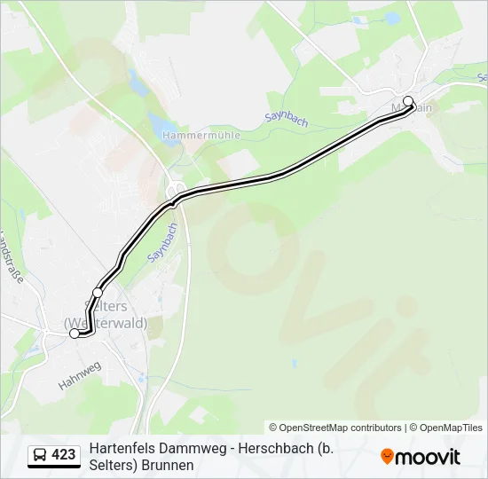 423 Bus Line Map