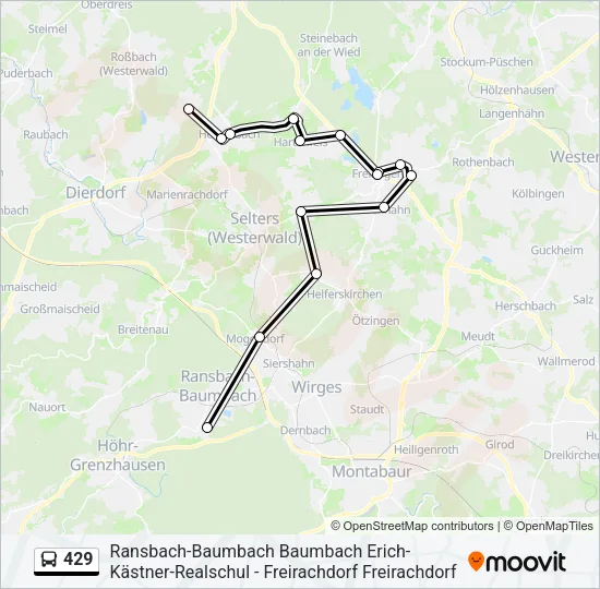 429 Bus Line Map
