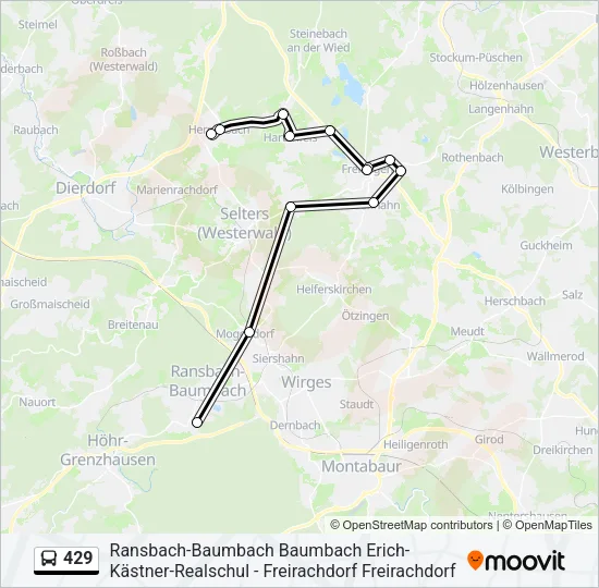 429 Bus Line Map