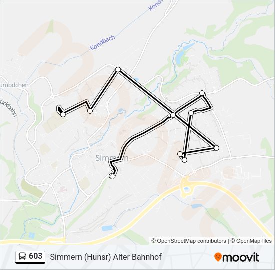 603 Bus Line Map
