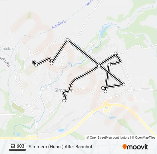 603 Bus Line Map