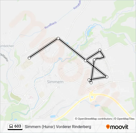 603 Bus Line Map