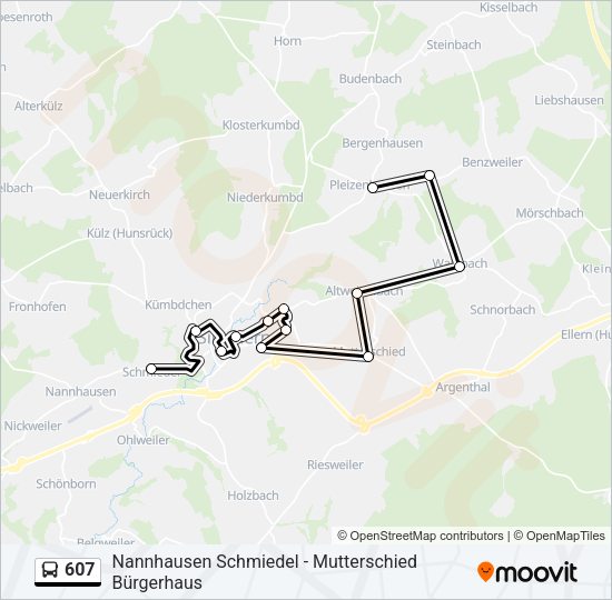 607 Bus Line Map