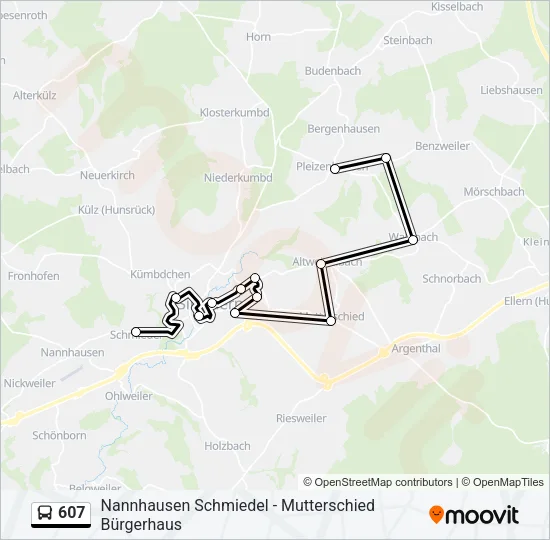 607 Bus Line Map