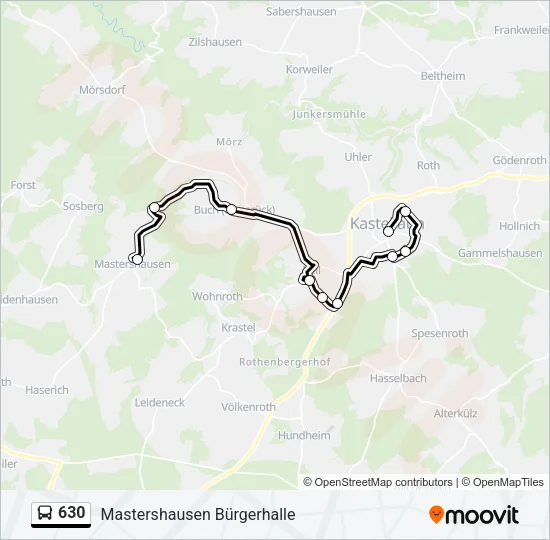 630 Bus Line Map