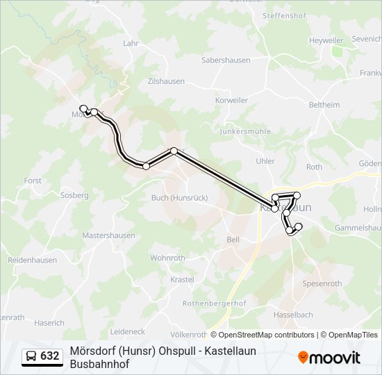 632 Bus Line Map