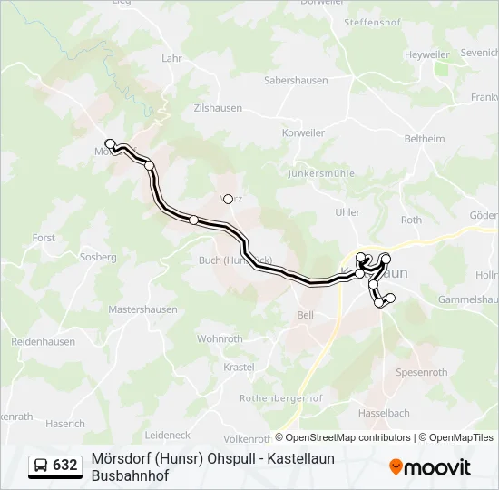 632 Bus Line Map