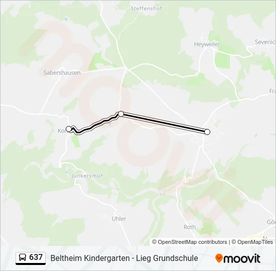 637 Bus Line Map