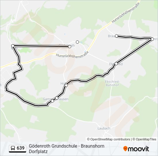 639 Bus Line Map
