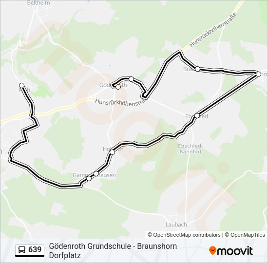 639 Bus Line Map
