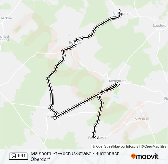 641 Bus Line Map