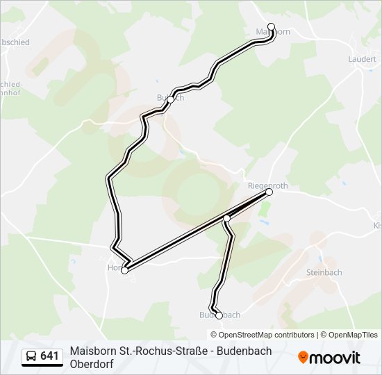641 Bus Line Map