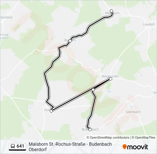 641 Bus Line Map