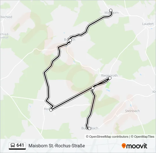 641 Bus Line Map
