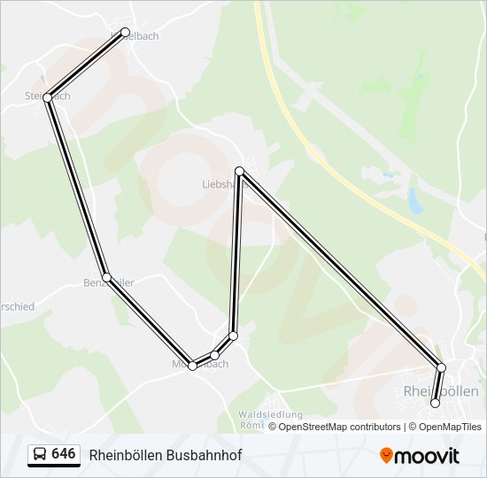 646 Bus Line Map