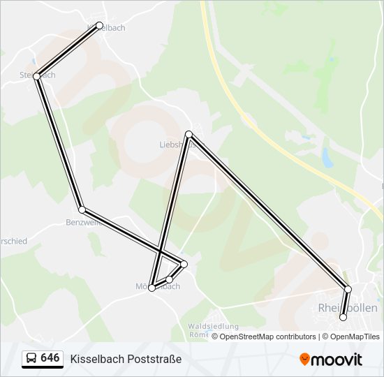 646 Bus Line Map