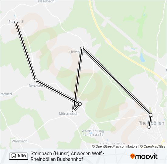 646 Bus Line Map