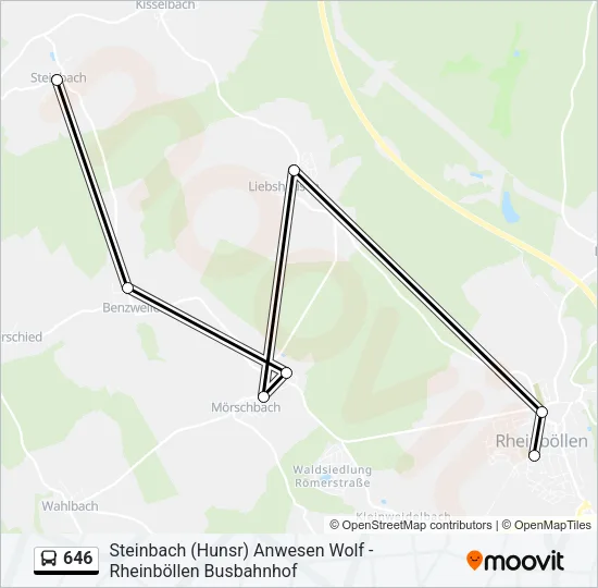 646 Bus Line Map
