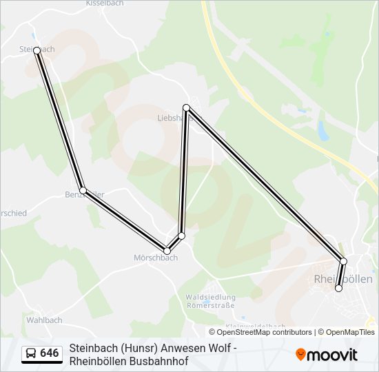 646 Bus Line Map