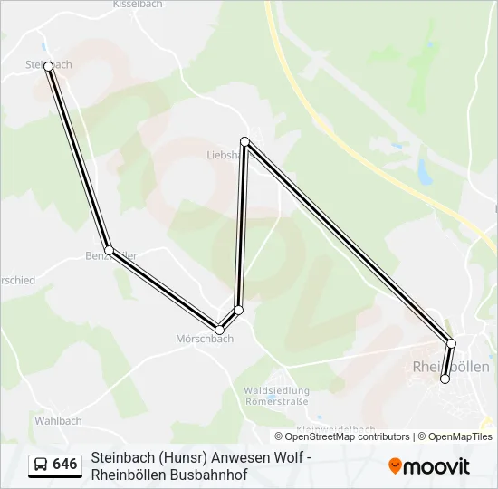 646 Bus Line Map