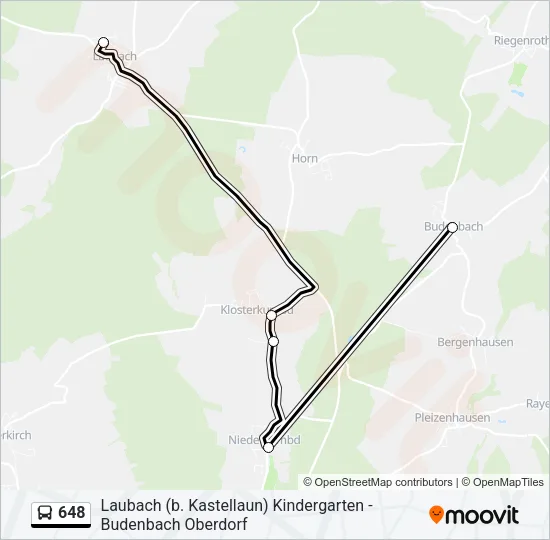 648 Bus Line Map