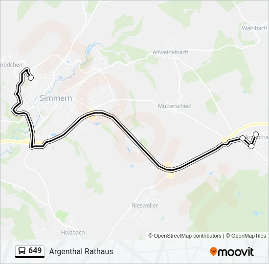 649 Bus Line Map