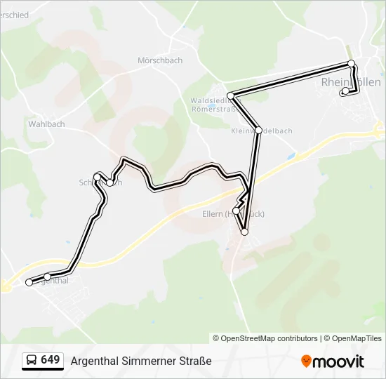649 Bus Line Map
