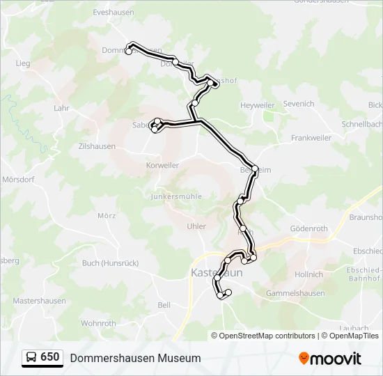 650 Bus Line Map