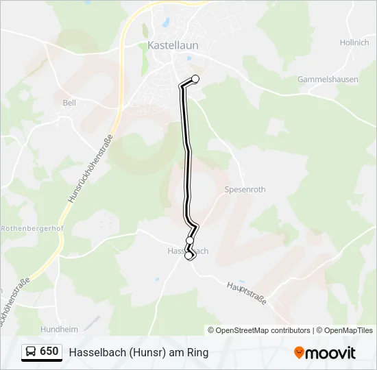 650 Bus Line Map