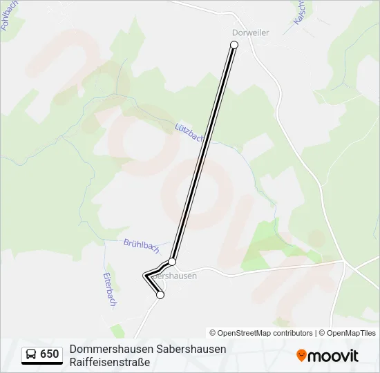 650 Bus Line Map