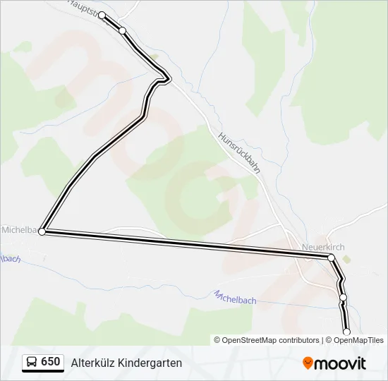 650 Bus Line Map