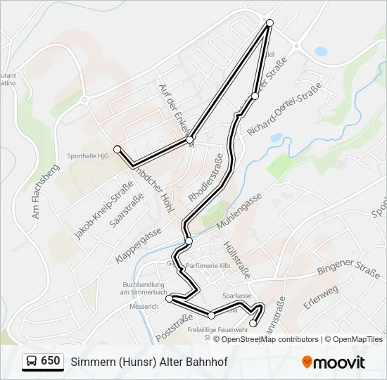 650 Bus Line Map