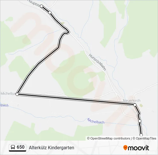 650 Bus Line Map