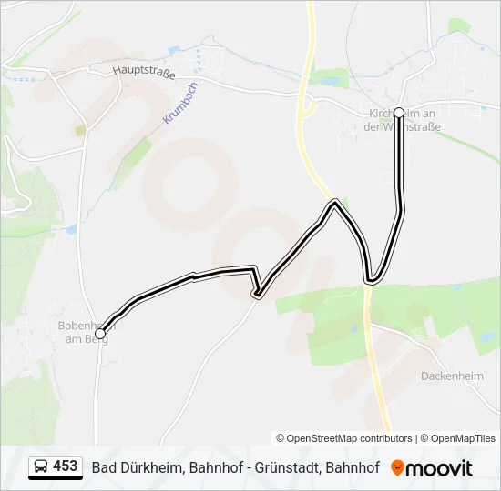 453 Bus Line Map