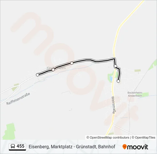 455 Bus Line Map