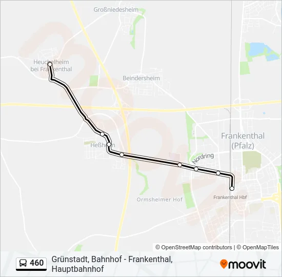 460 Bus Line Map