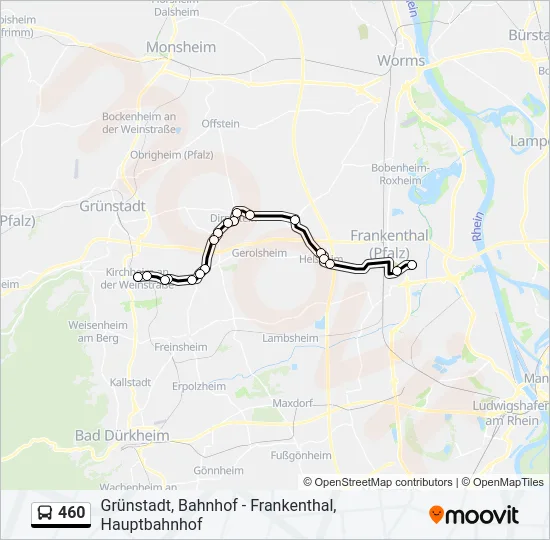 460 Bus Line Map