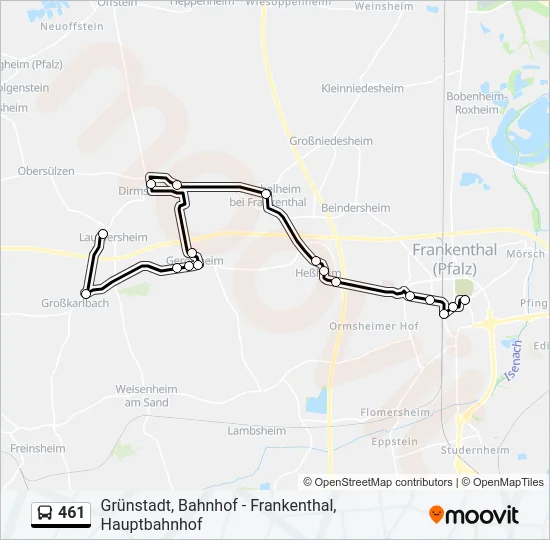 461 Bus Line Map