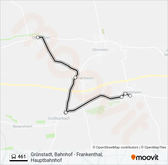 461 Bus Line Map