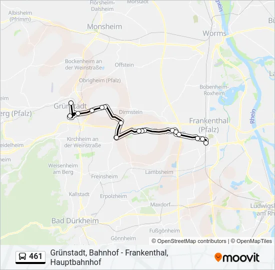461 Bus Line Map