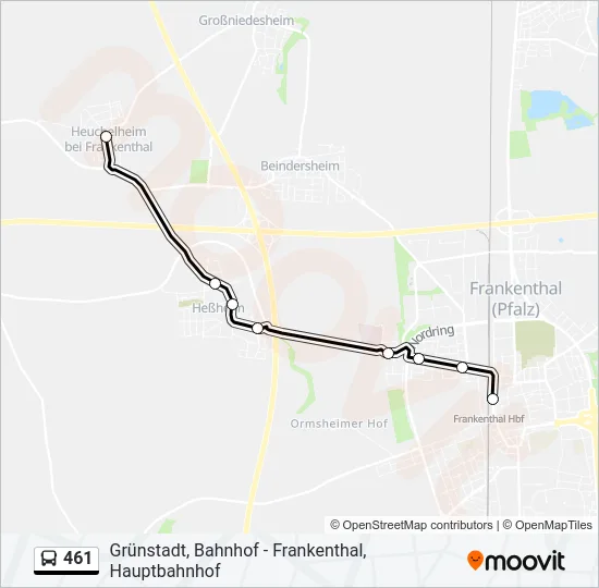 461 Bus Line Map