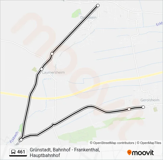 461 Bus Line Map
