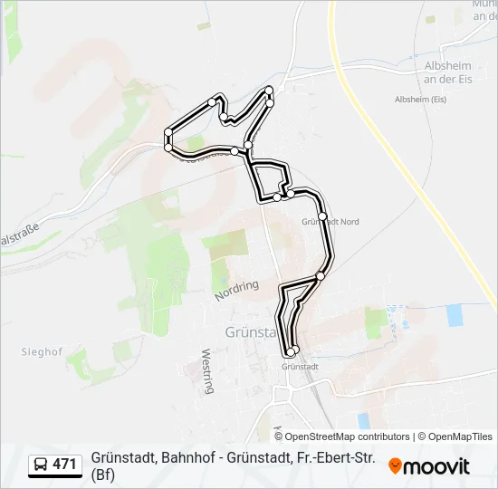 471 Bus Line Map