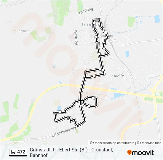 472 Bus Line Map
